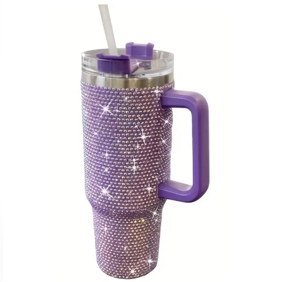 Other - 40oz Premium Rhinestone Insulated Stainless Steel, Insulated Tumbler New PURPLE